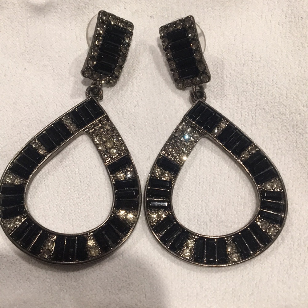 Black and silver earrings